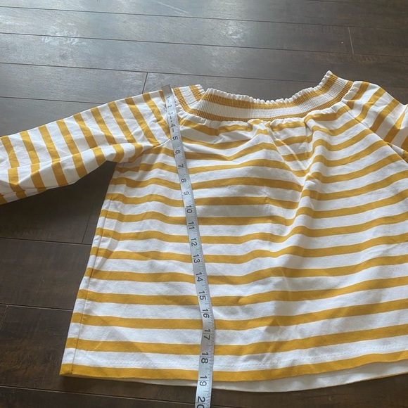 J Crew  Yellow and White striped shirt - Picture 5 of 7